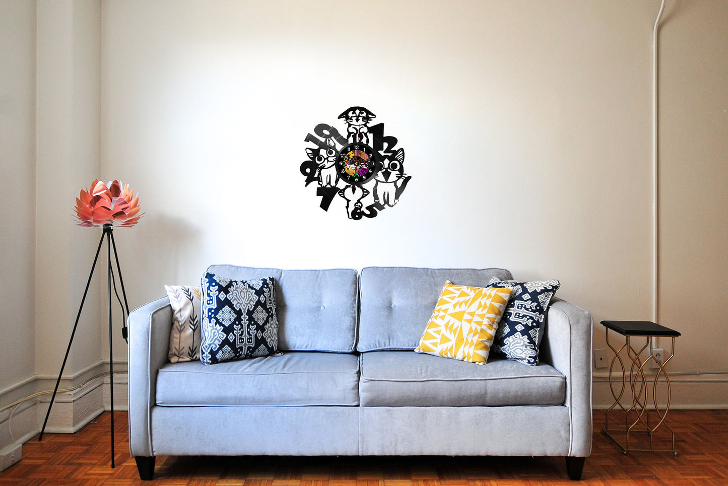 Orologio in Vinile: Gatti