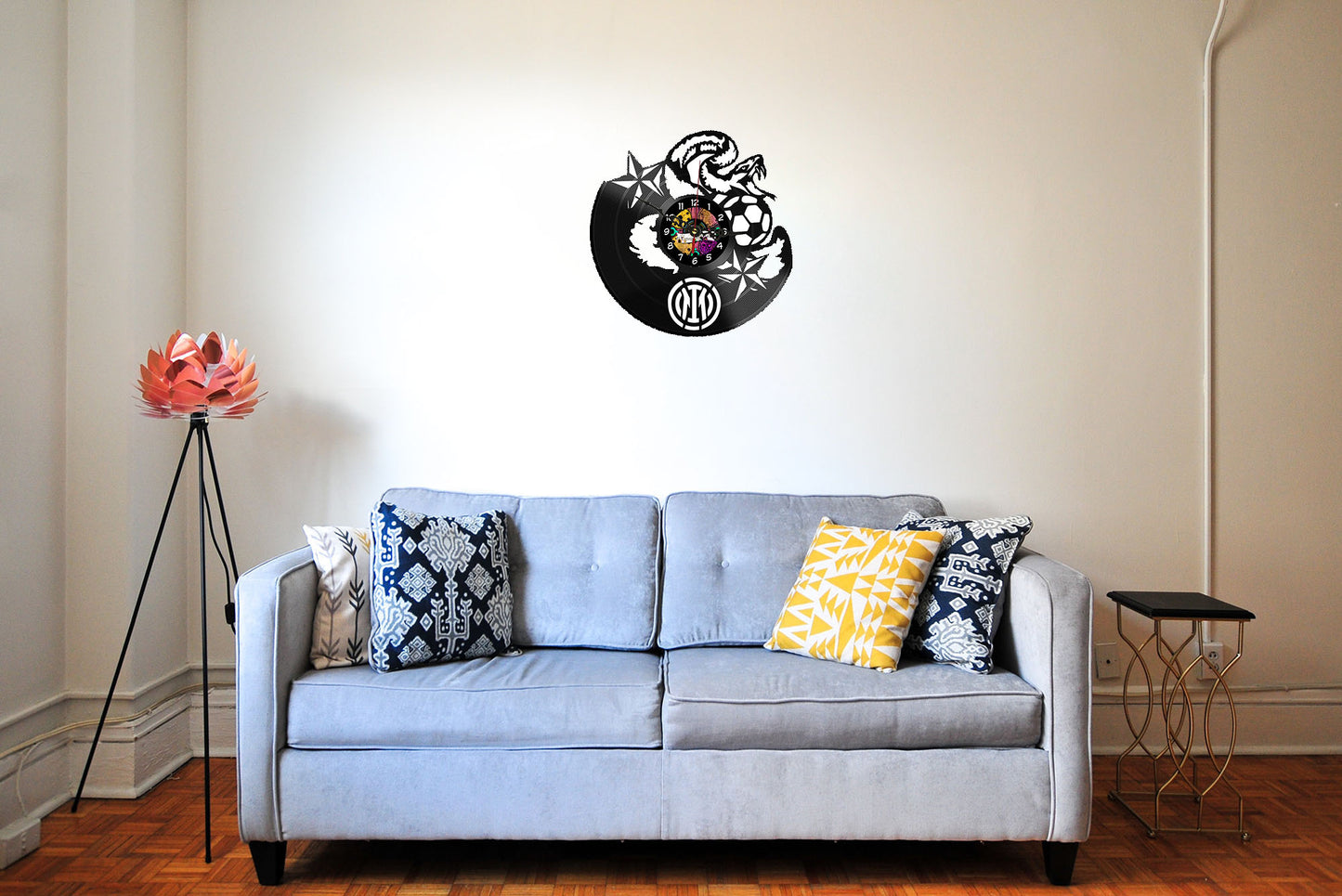 Orologio da parete in vinile Inter