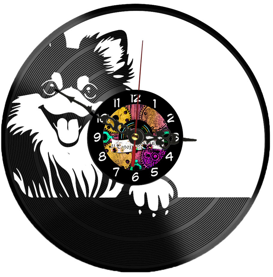 Orologio in Vinile: Cane Volpino