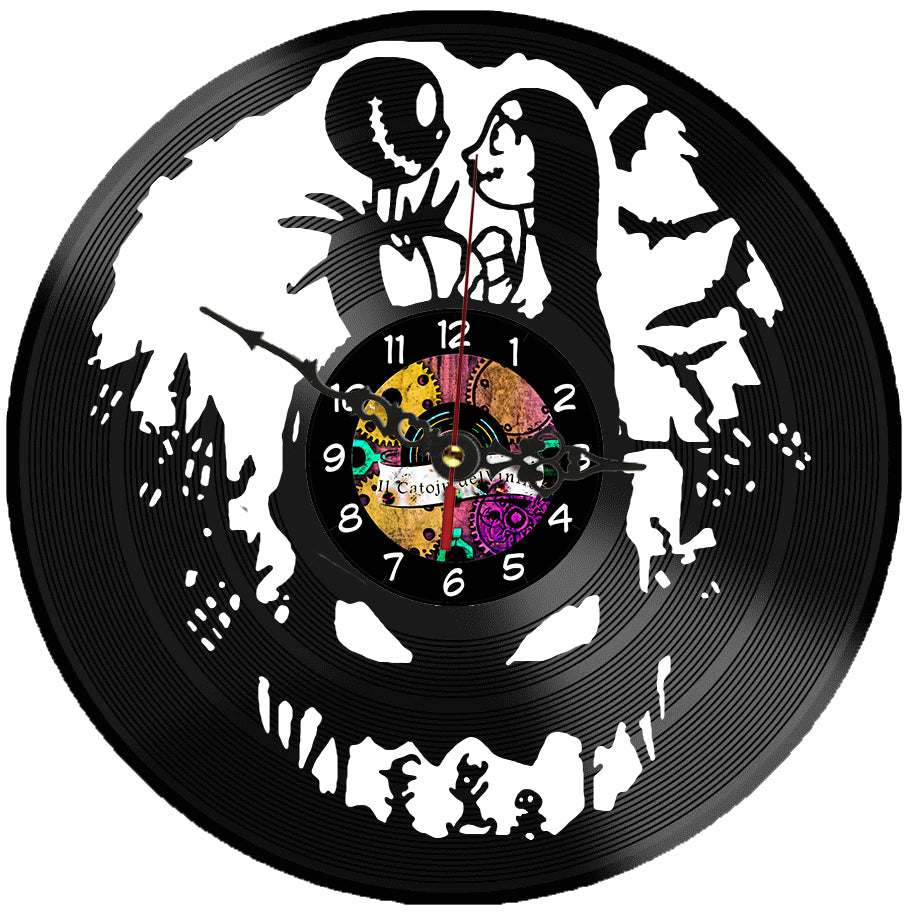 Orologio In Vinile : Nightmare Before Christmas Jack & Sally
