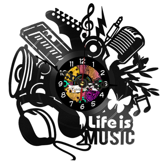 Orologio in Vinile: Music is Life