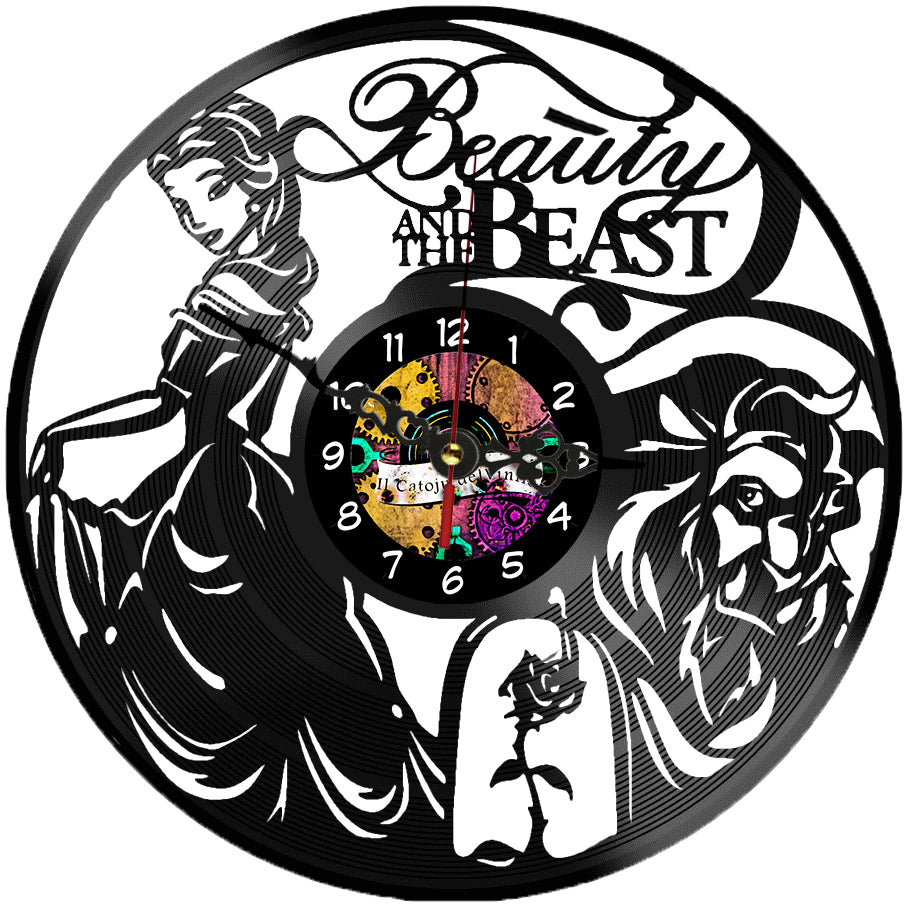 Orologio In Vinile : Bella e la Bestia